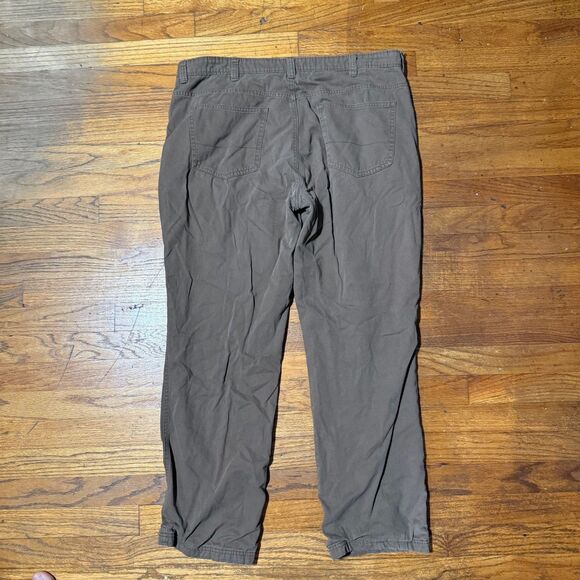 Weatherproof Brown Flannel Lined Straight Leg Pants Size 36 - Picture 2 of 6